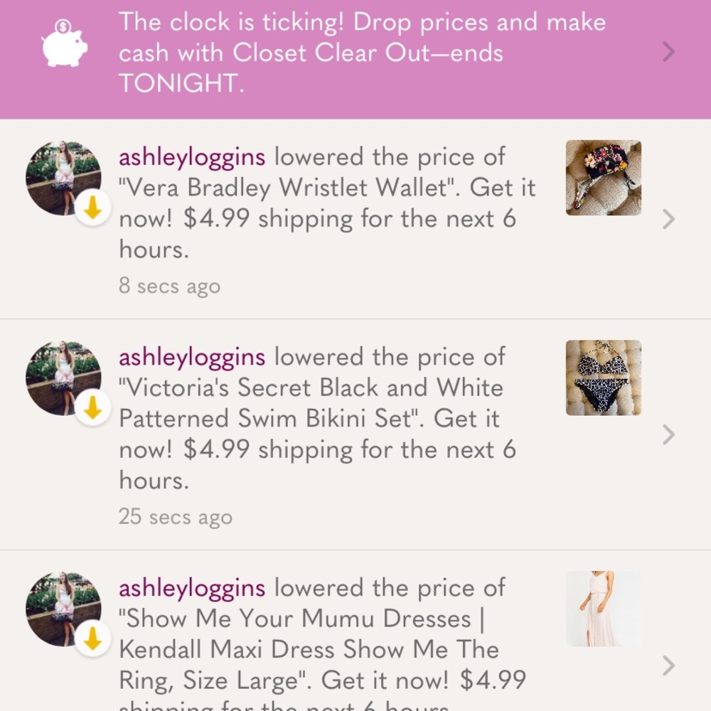 Closet Clear Out Discounts!